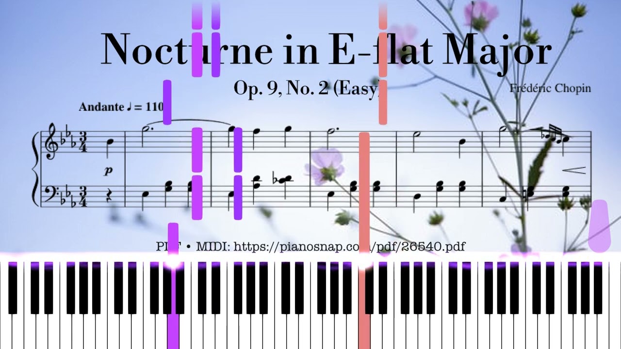 Chopin Nocturne In E Piano EASY version tutorial