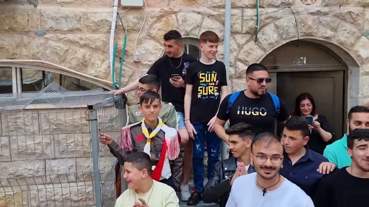 مجموعة كشافة الاتحاد الارثدكسي العربي القدس احد الشعنينة 9 نيسان 2023 تصوير كريستيان لاند سينت جوني