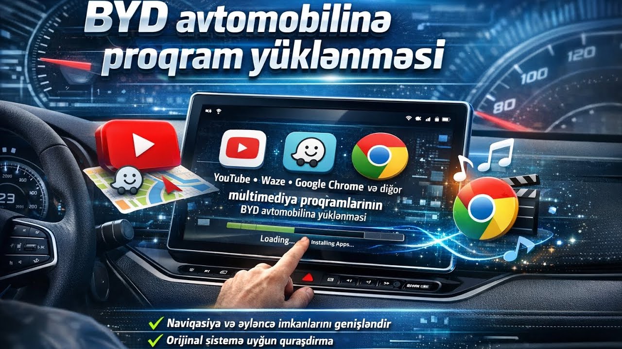 BYD avtomobilinə program yüklənməsi..