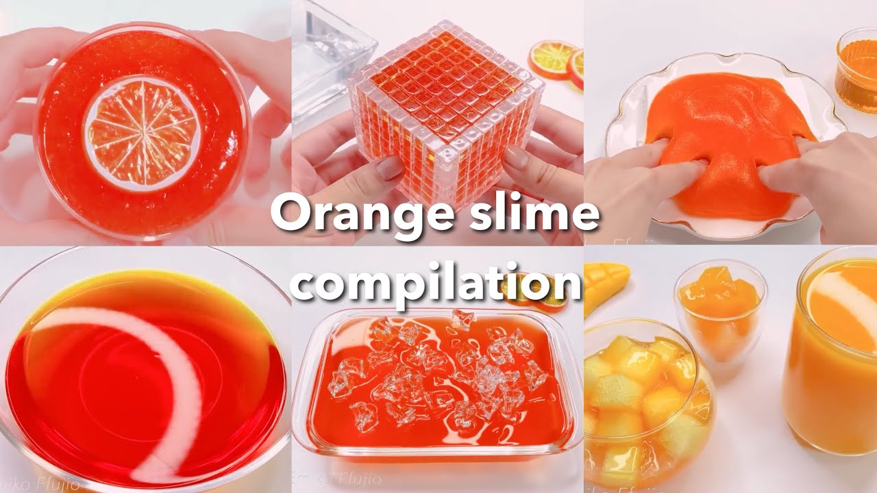 【ASMR】🍊オレンジスライムまとめ🍯【音フェチ】Orange slime compilation