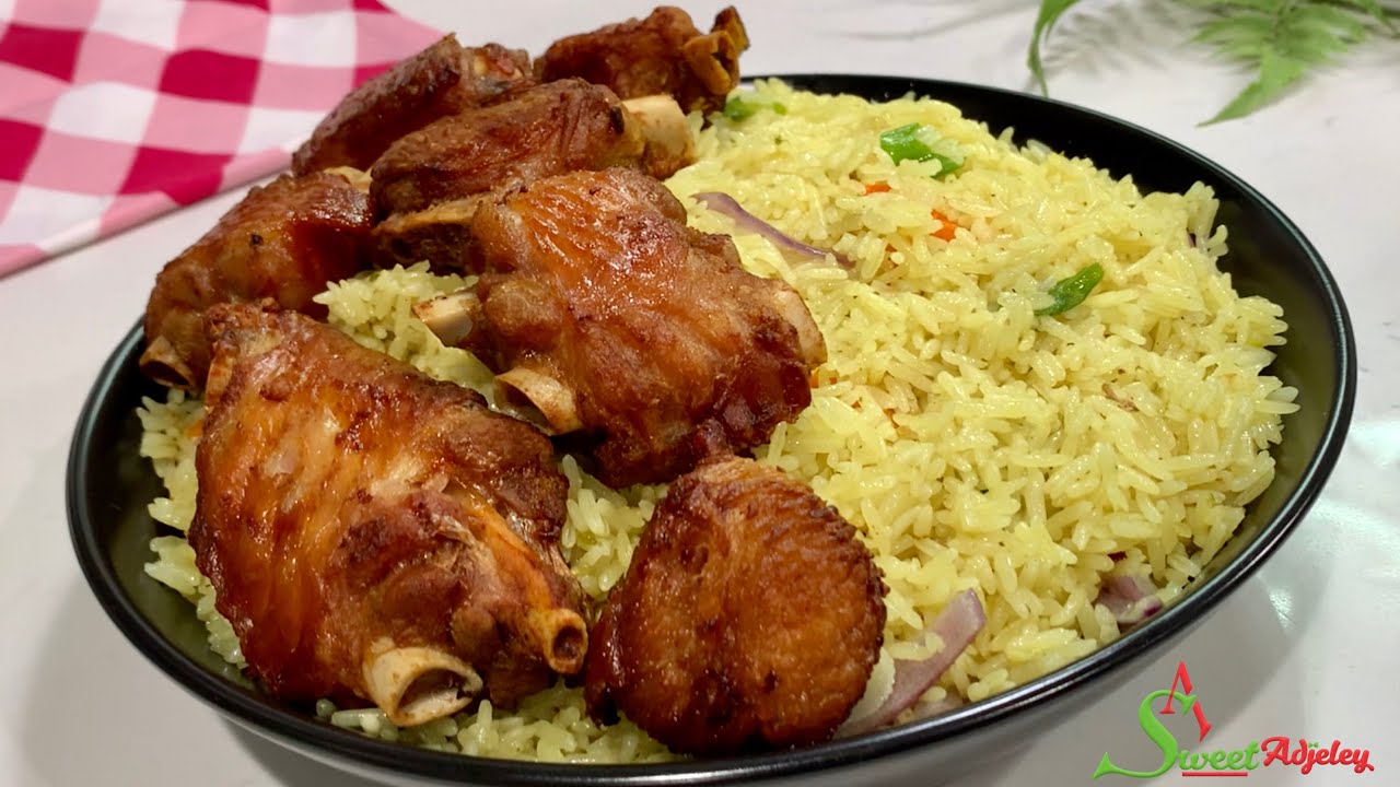 COOK MY CROWD PLEASING COCONUT RICE WITH CRISPY AIR FRIED TURKEY WINGS WITH ME, READY IN AN HOUR