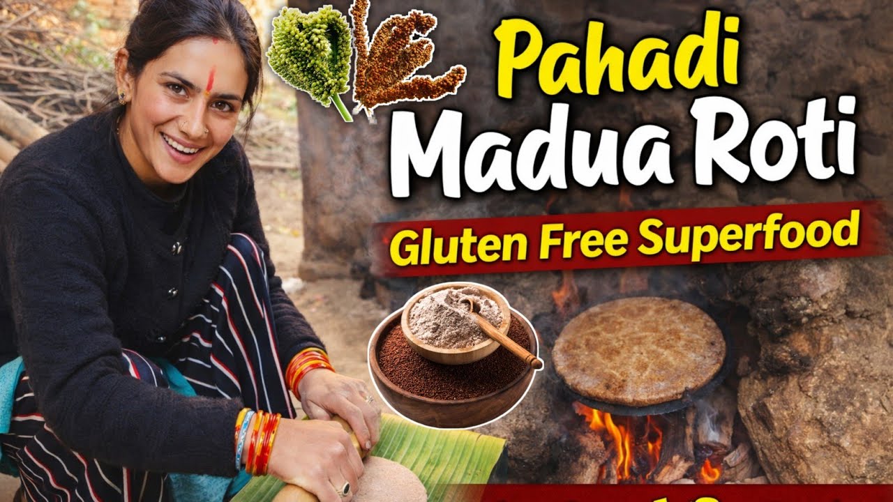 Madua ki Roti उत्तराखंडी Mota Anaj| Ragi Roti Recipe| Finger Millet Gluten Free Chapati| Nachni Roti
