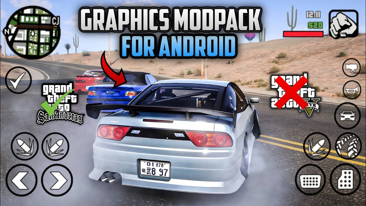 GTA SA Android Ultra Realistic Graphics Modpack 2025 - 4K Relastic Graphics 🔥