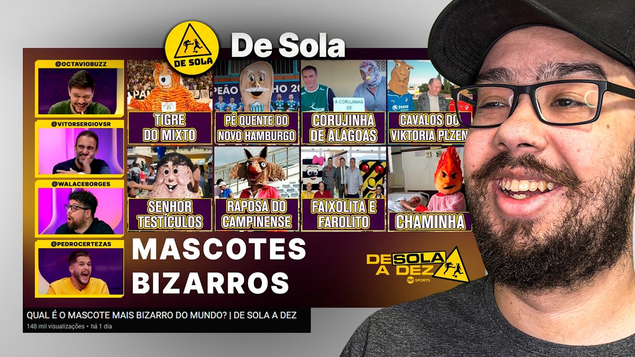 QUAL O MASCOTE MAIS BIZARRO DO MUNDO? - REACT DE SOLA A DEZ