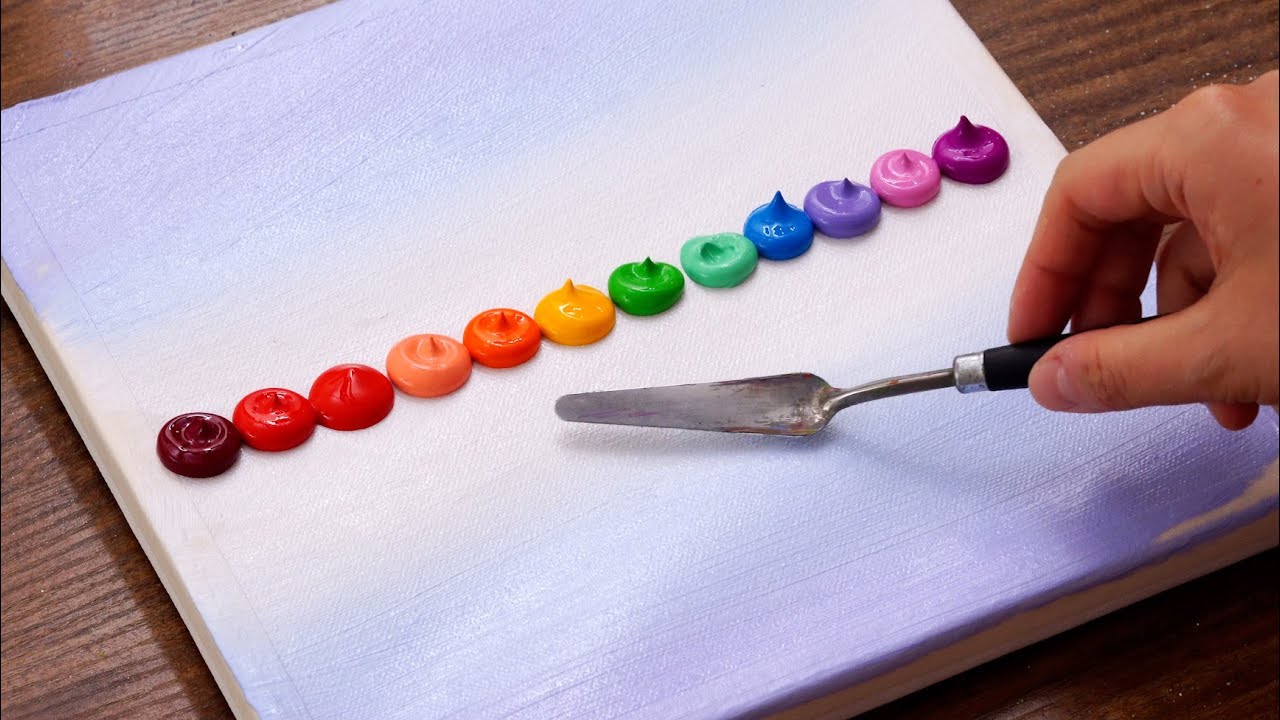 Easy Rubber Duck & Landscape Acrylic Painting With Knife｜Painting Technique For Beginners (1363)