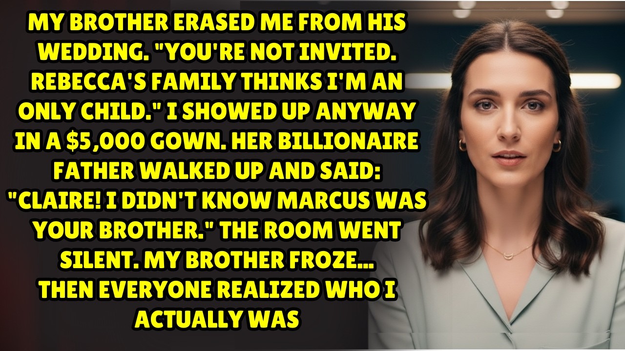My Brother Hid My Name from the Wedding Guest List — Until the CEO Arrived