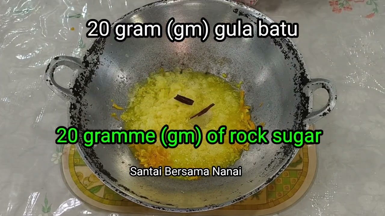 Jem nanas, kulit oren dan gula (Pineapple jem with orange peel/rind and sugar)