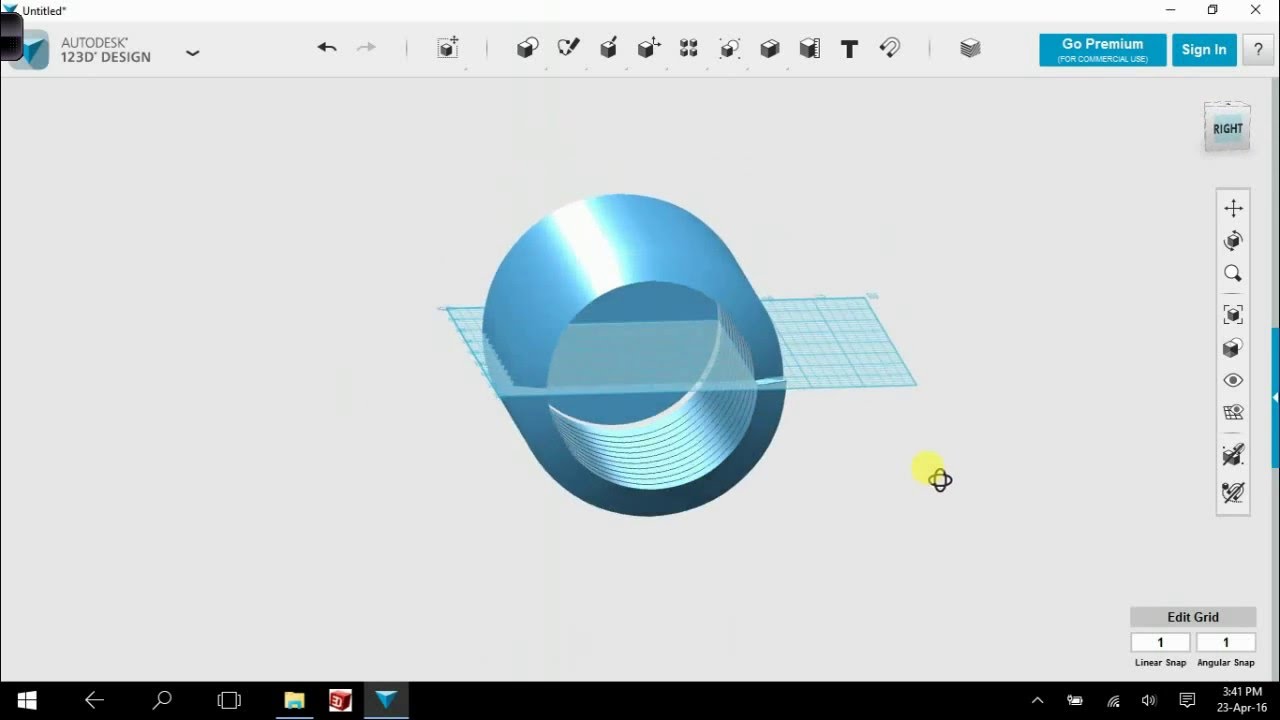 Autodesk 123D Design : Screw Threads