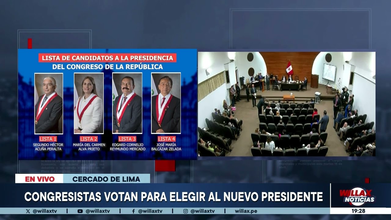 Willax Noticias - FEB 18 - 2/3 - CONGRESISTAS VOTAN PARA ELEGIR AL NUEVO PRESIDENTE | Willax