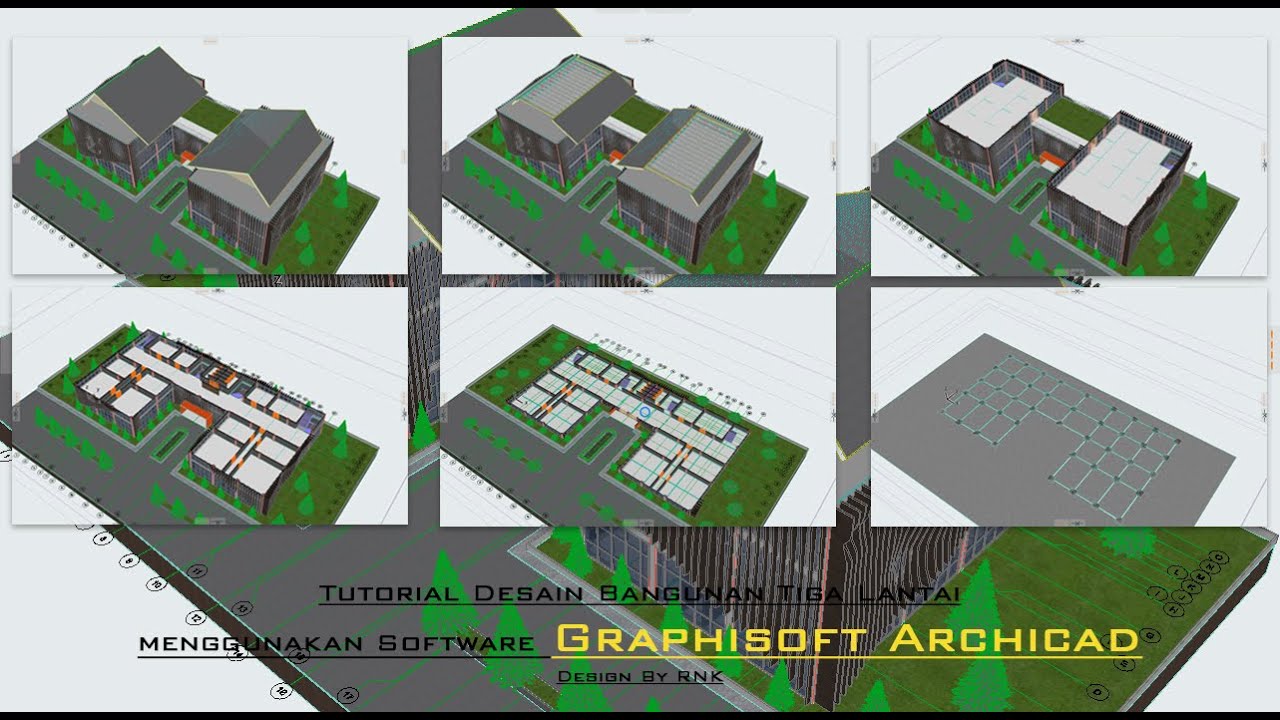 Tutorial Desain Bangunan Tiga Lantai Menggunakan Archicad || Ada Narasi Audio nya yaa - Part 1