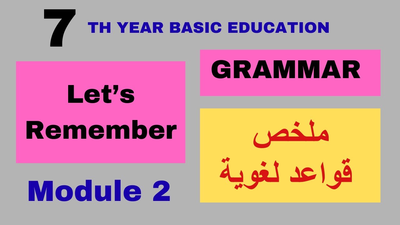 Learning English for the 7th Year B.Education. Module 2: