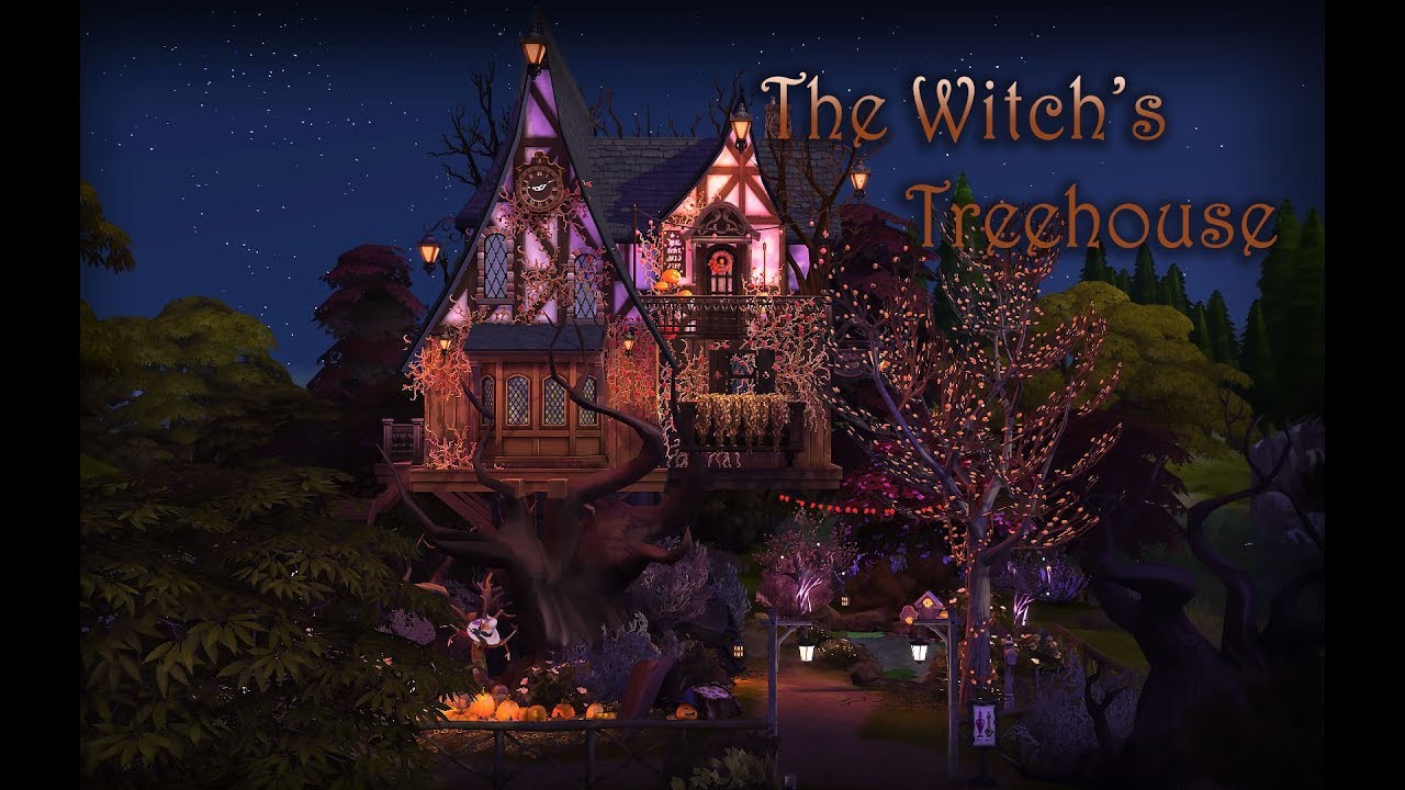 Sims 4 | House Building | The Witch's Treehouse [NO CC] | Realm of Magic | 模擬市民4 蓋房屋 | 巫婆的樹屋