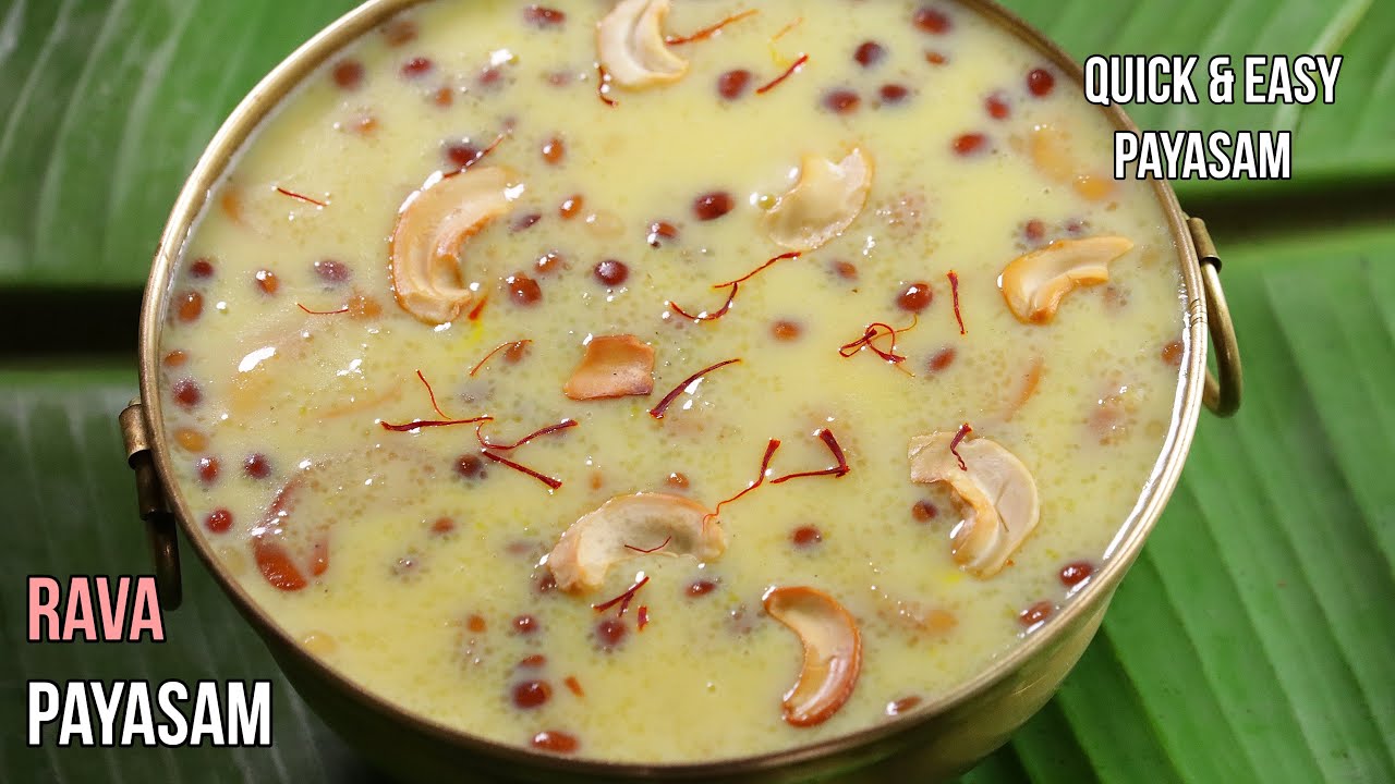 How to Make Ravva Payasam in Telugu || Simple quick payasam recipe || Vismai Food sweets | Prasadam