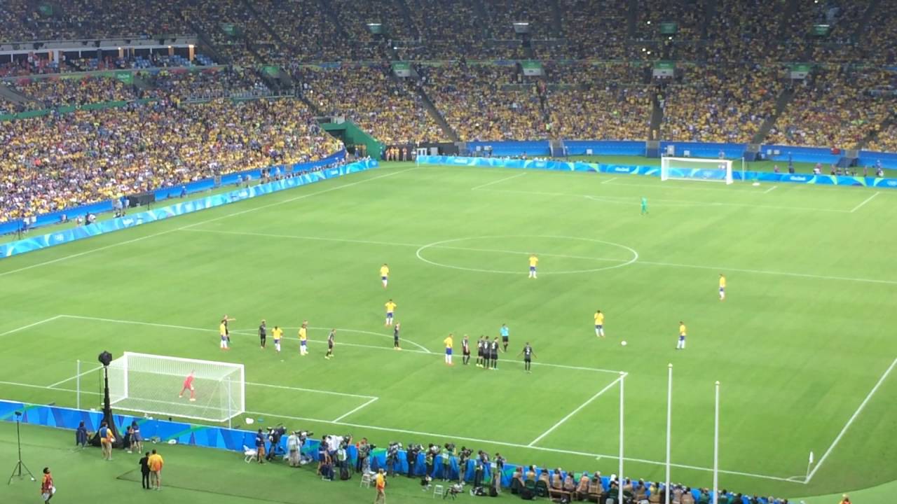 Gol do Neymar Filmado da Arquibancada- Brasil x Alemanha (Final Jogos Olímpicos Rio 2016)