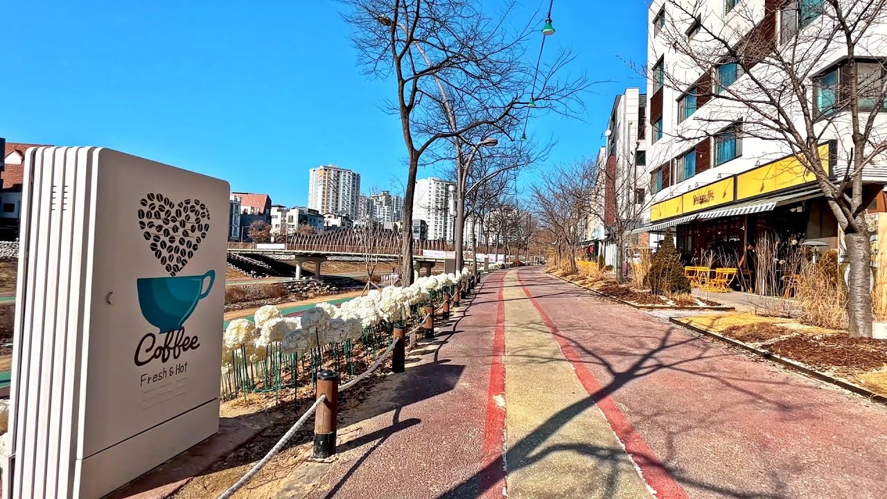 [4K] Byeollae Cafe Street & Sandulsori Botanical Garden Walk | 남양주 별내 카페거리와 산들소리 수목원의 주말 오후 산책