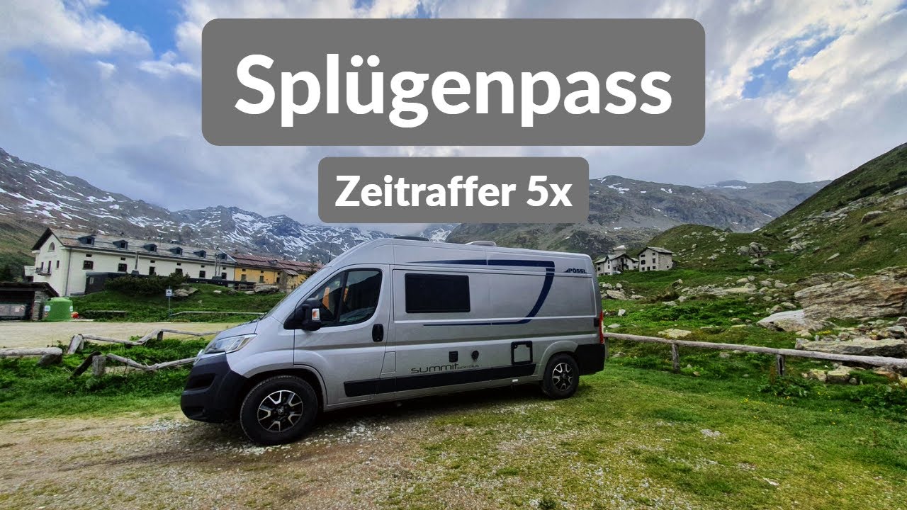 Splügenpass im Zeitraffer - Mit dem Kastenwagen von Montespluga/Italien nach Splügen/Schweiz [4K]