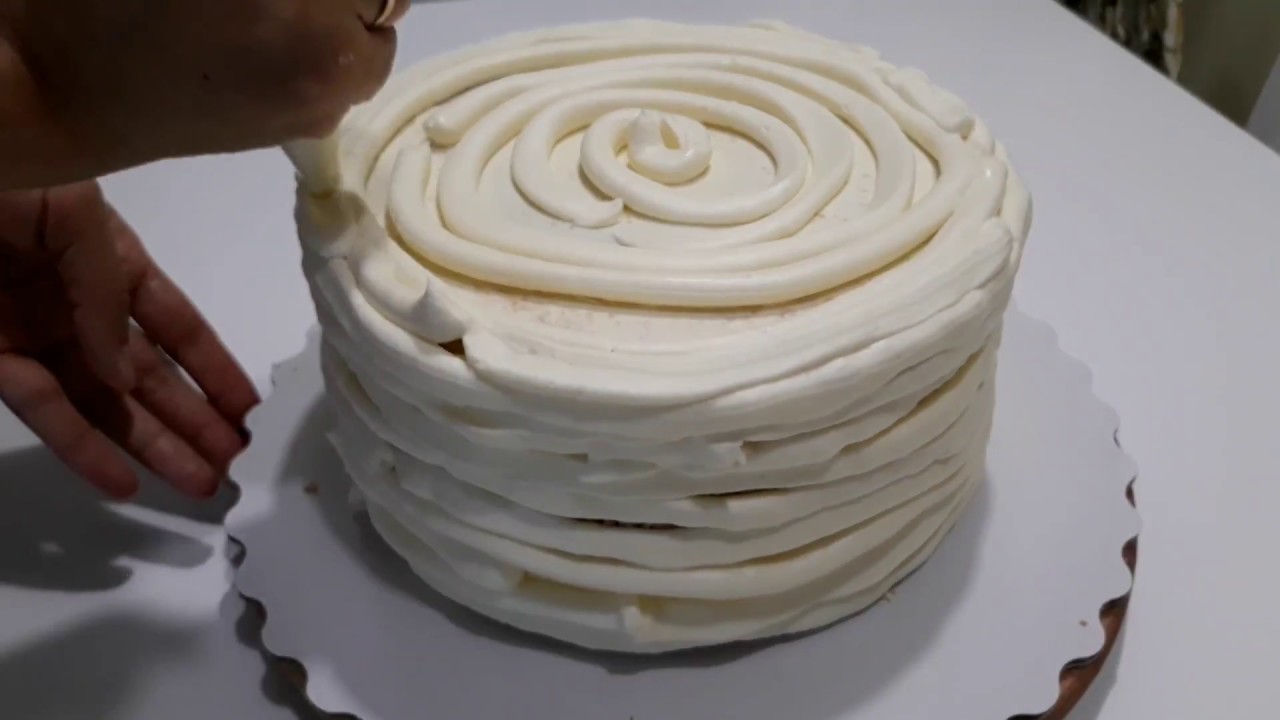 Крем чиз.  Выравнивание торта, очень подробно