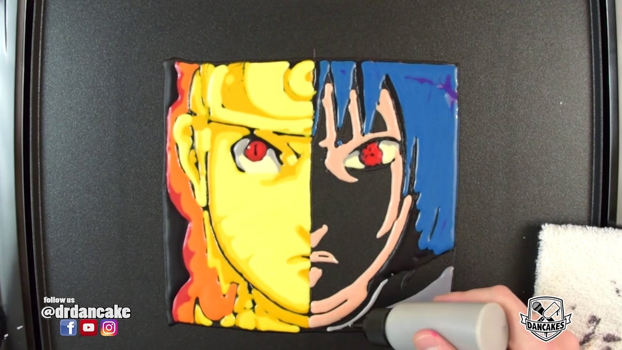 Naruto Vs. Sasuke Pancake Art (EPIC ANIME!)