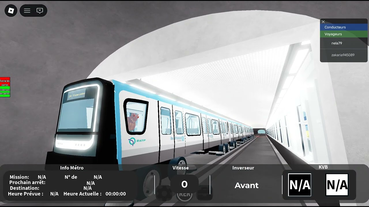 Roblox Projet RER et Metro 4 idfm MP14CA Part 2