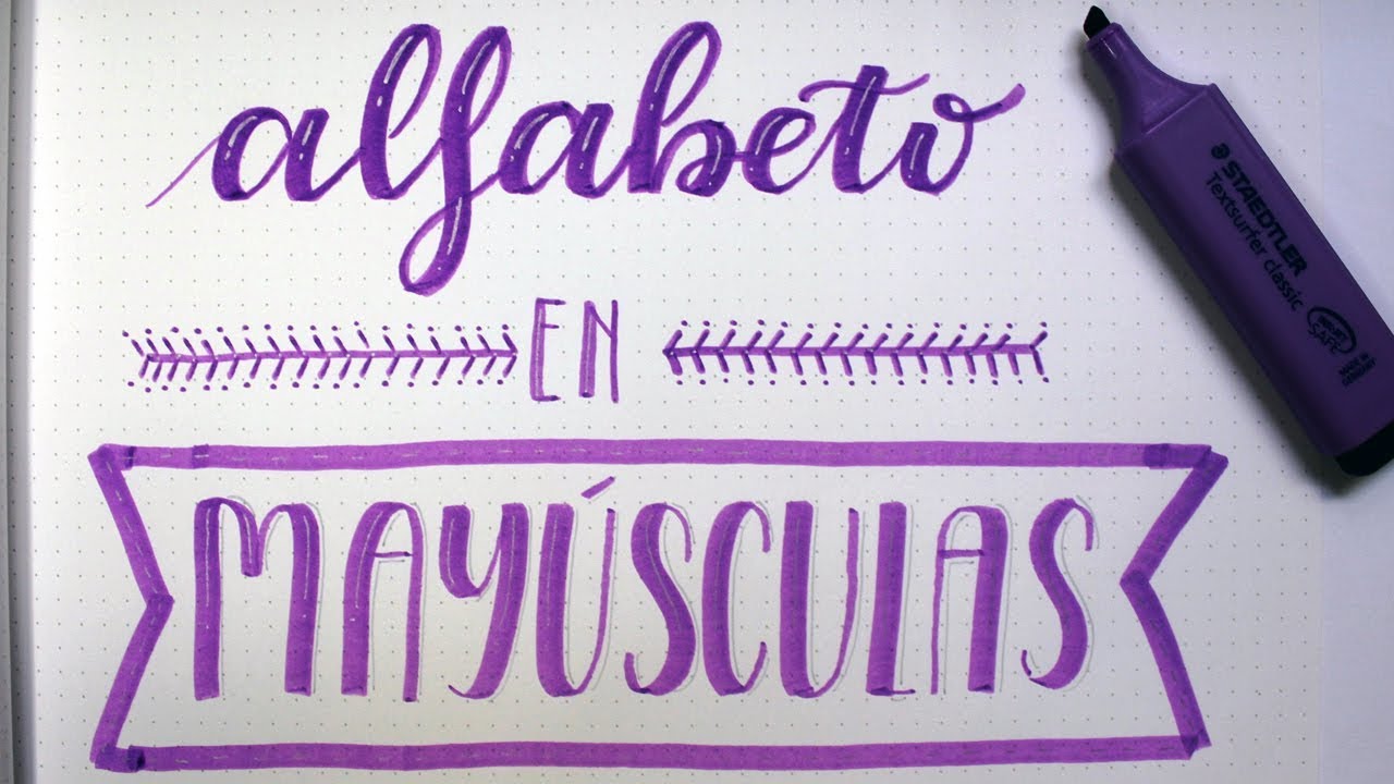 Lettering con Subrayadores - Alfabeto en Mayúsculas