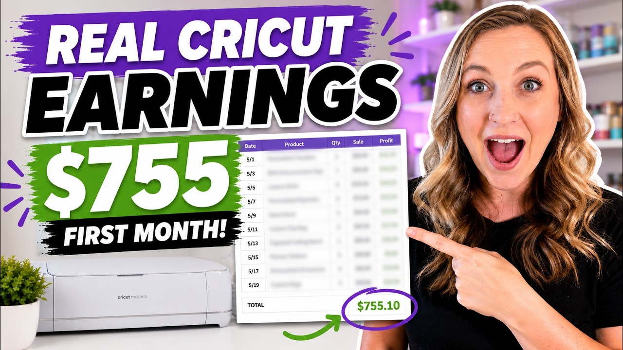КАК Я ЗАРАБОТАЛА 705 ДОЛЛАРОВ ЗА ПЕРВЫЙ МЕСЯЦ СВОИМ БИЗНЕСОМ CRICUT CRAFT