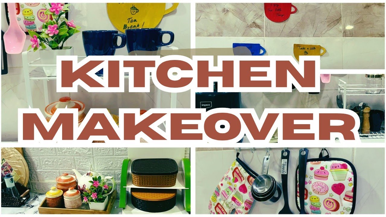Kitchen Makeover 🏠 || Budget friendly 🌻|| kitchen Countertop organisation ✨
