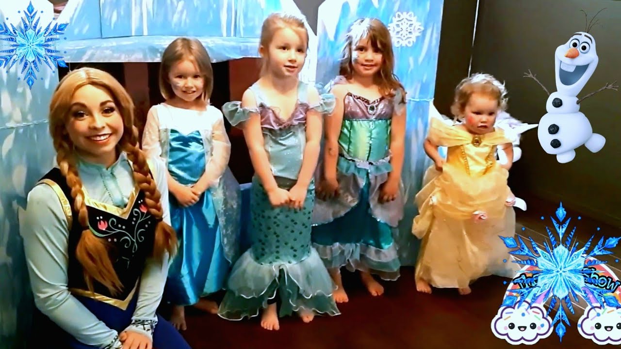 Disney Frozen 5th Birthday Party ❄ (With Anna, Elsa and Adorable Disney Princesses) The Lily Show
