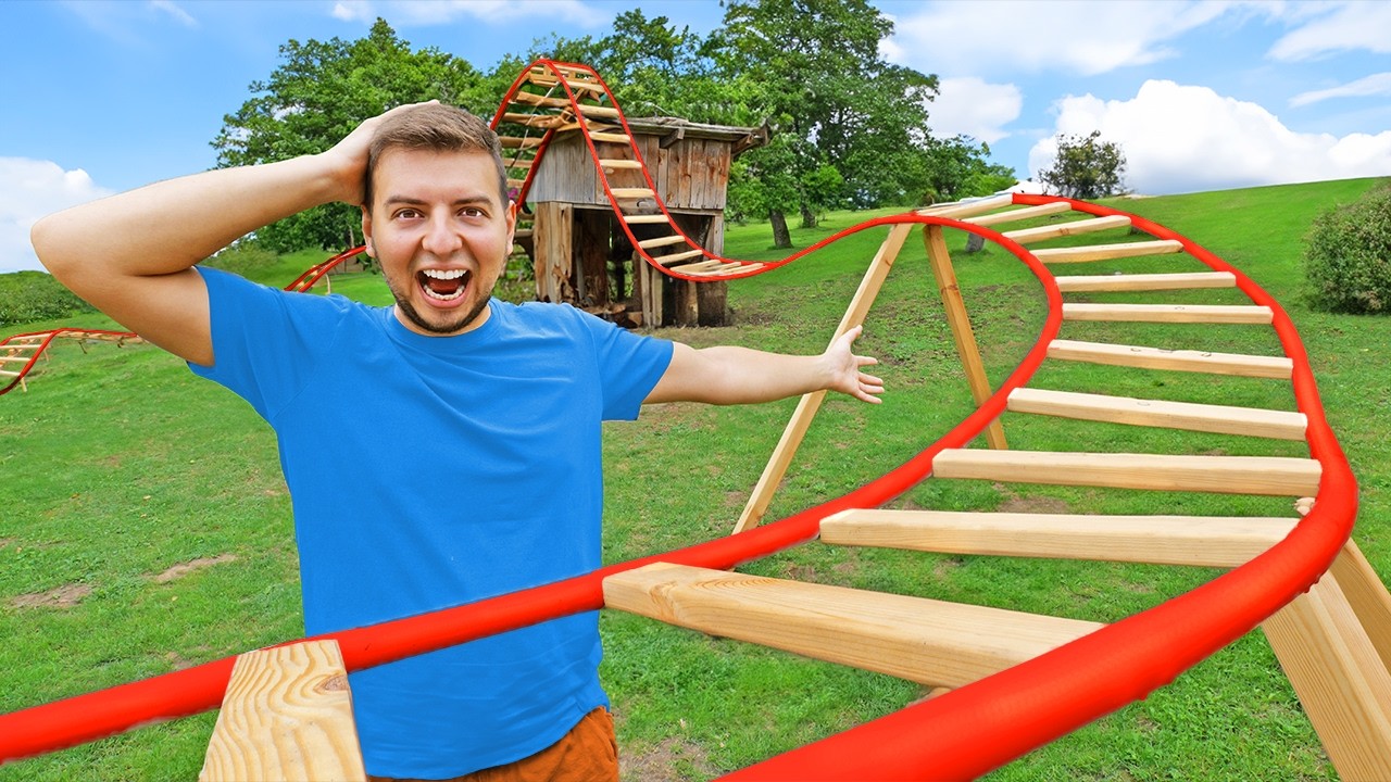 Budujemy ekstremalny ROLLER COASTER w swoim OGRODZIE! (odc. 1/2)