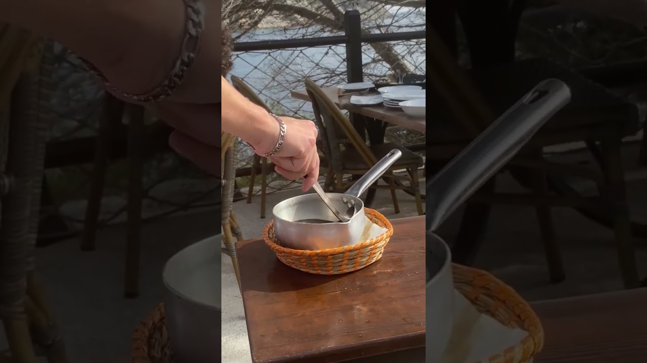 Ibiza 2024  making the cafe caleta at Es Boldado in Cala d'Hort