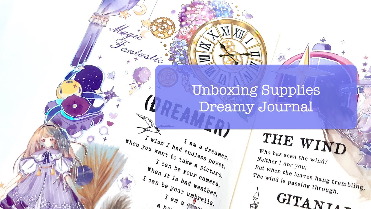 ASMR | Dreamy Journal Unboxing Stickers Supplies