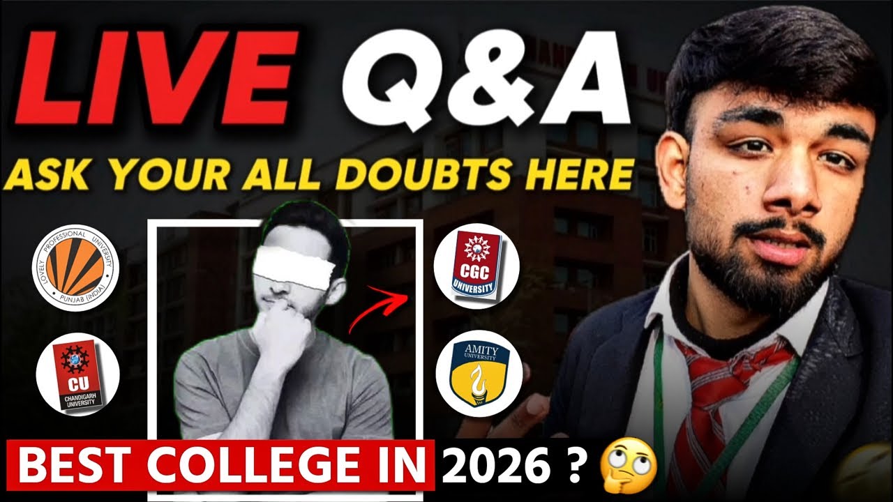Which is BEST College in 2026? #LIVE QNA Session (Ask me Anything)