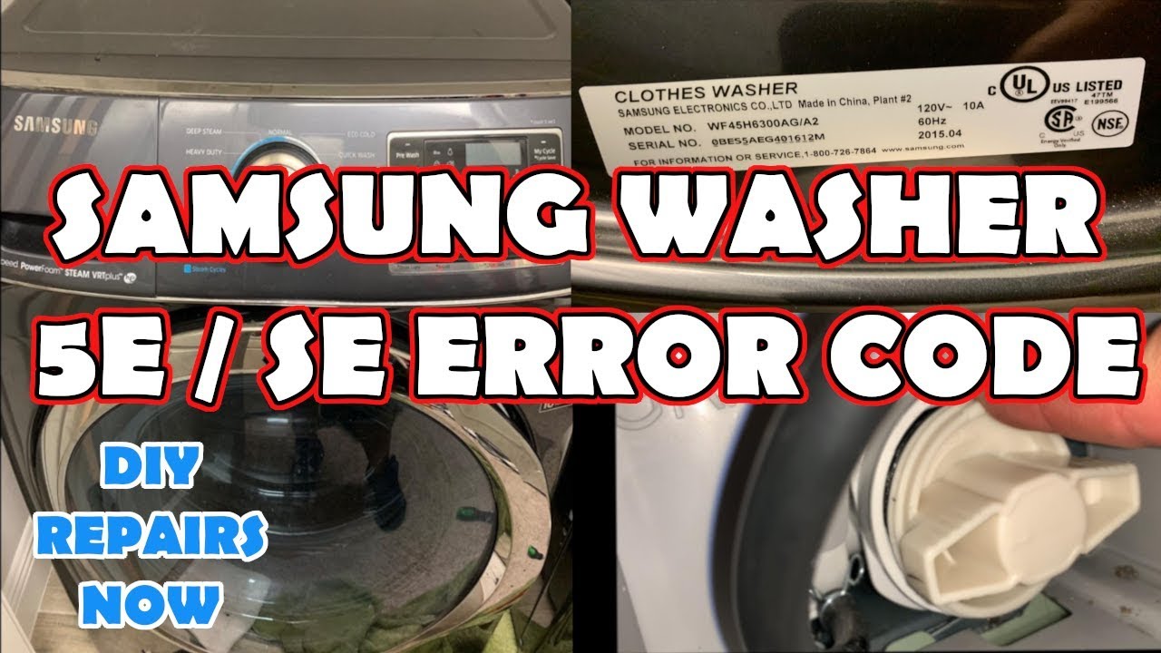 Как исправить ошибку #Samsung #Washer 5E/SE | Не отжимает и не сливает воду | Модель WF45H6300AG/A2