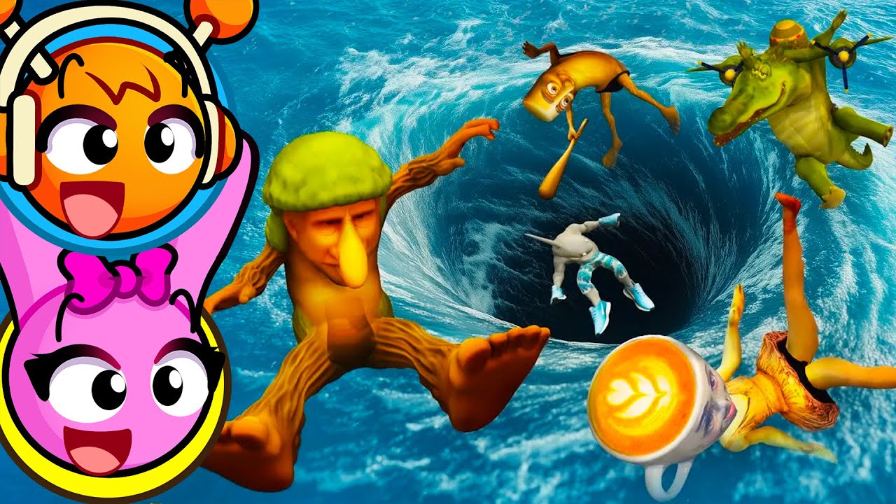 SPRUNKI vs BRAINROT CAINDO NO REDEMOINHO