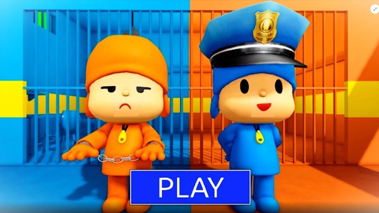POCOYO PRISONER VS POLICE PRISON RUN! Obby roblox! Gameplay Walkthrough No Death 4K