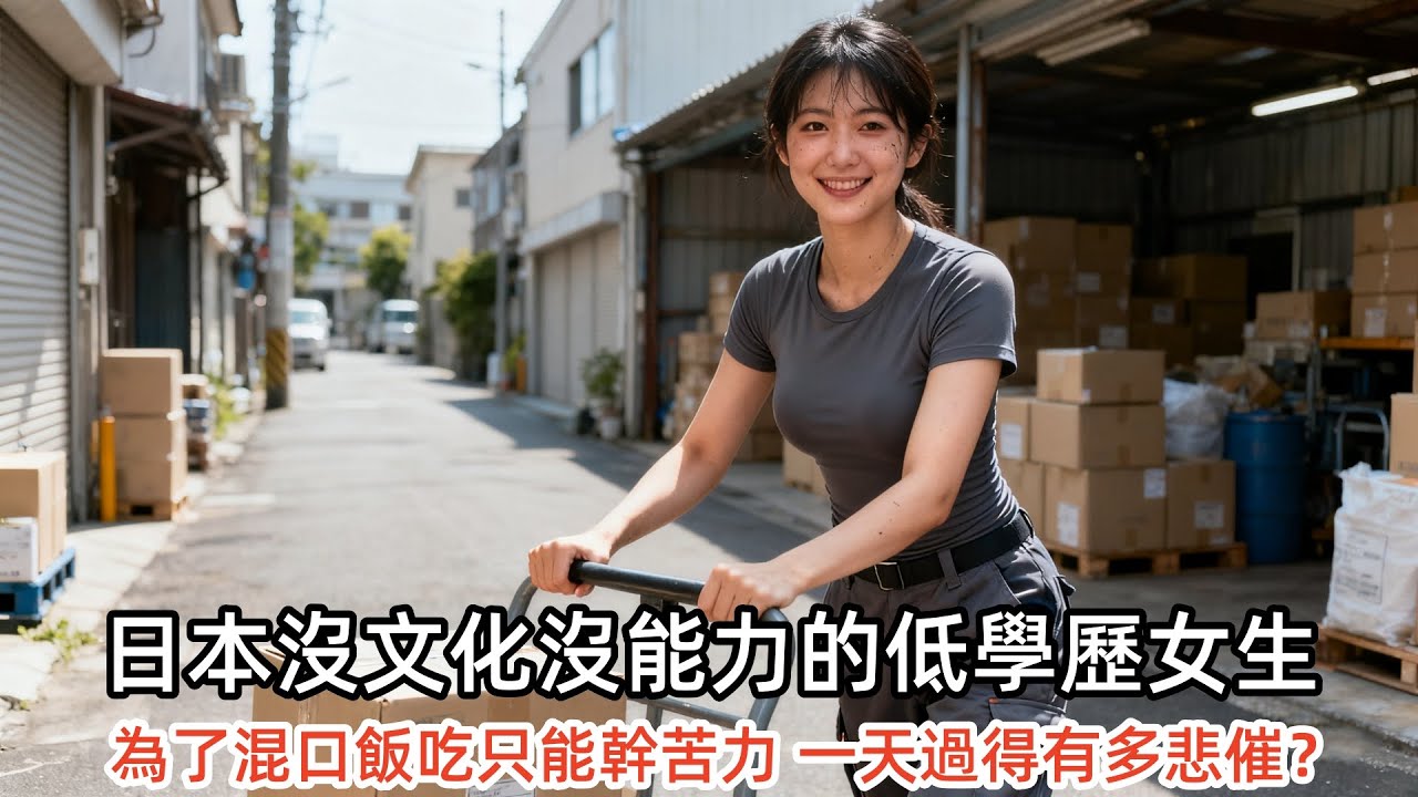 日本沒文化的低學歷女生，為了混口飯吃只能幹苦力，一天有多悲催？#紀錄片 #紀錄生活