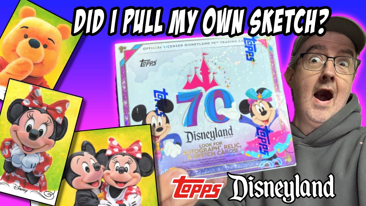 Распаковка коллекционной карточки Topps Disneyland, посвященной 70-летию парка, - предварительный...