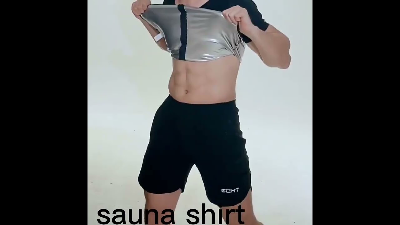Heat Trapping Zipper Sweat Enhancing Vest Men Sauna Suit Tank top Weight Loss Workout Shirt