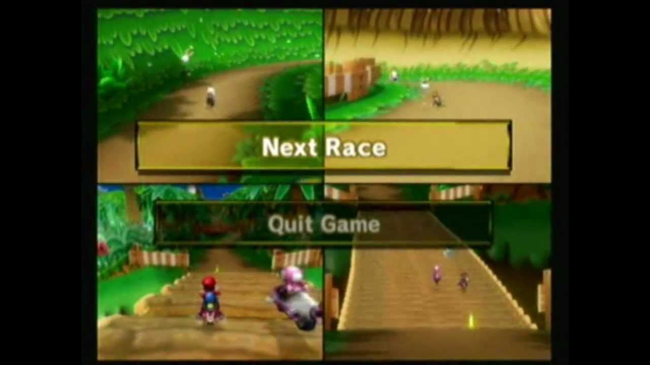 Mario Kart Wii 4-player Splitscreen (12/25/2012) 32 Races!