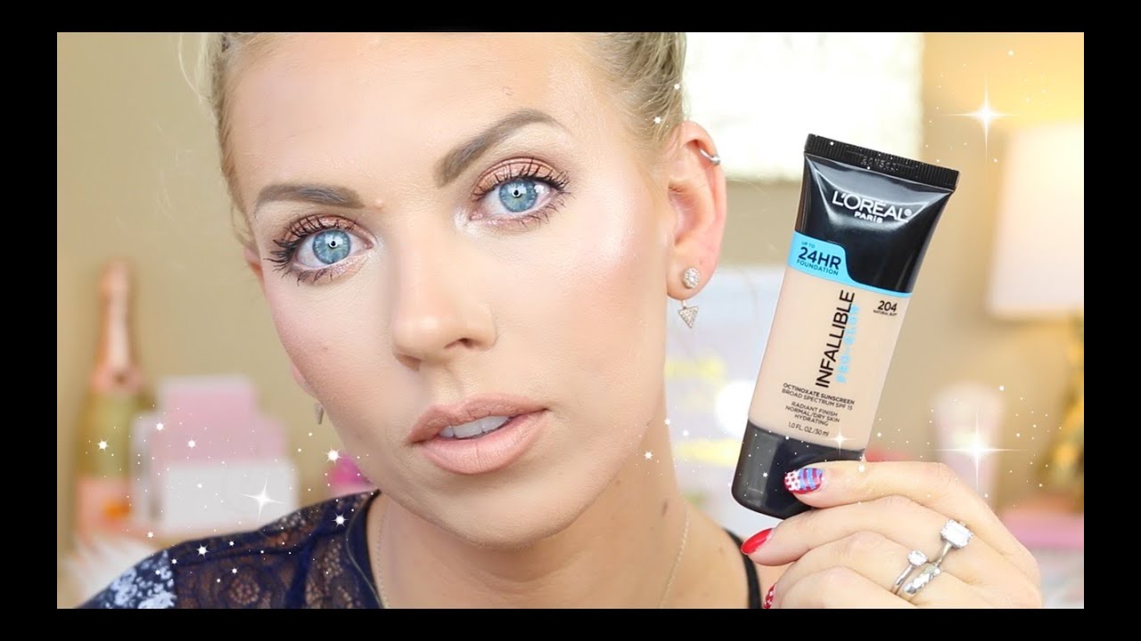 NEW L'Oreal Infallible PRO GLOW Foundation Review & Demo | Oily Skin
