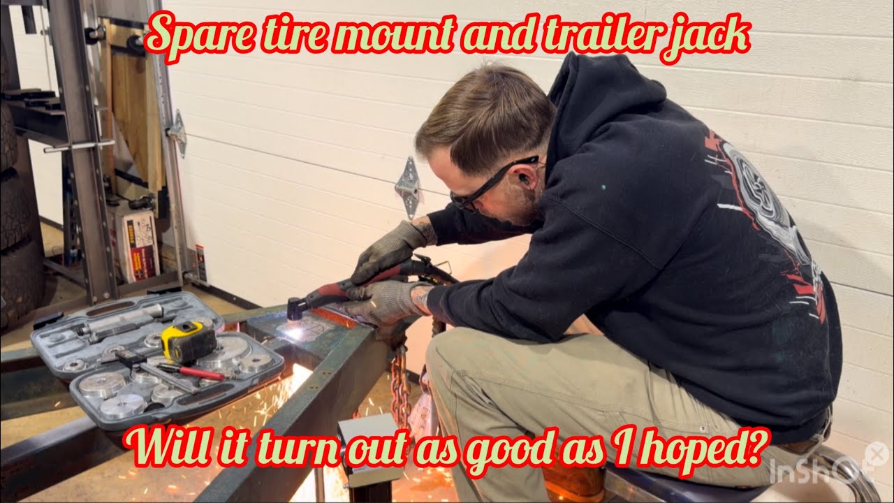 Spare tire mount build and trailer jack install