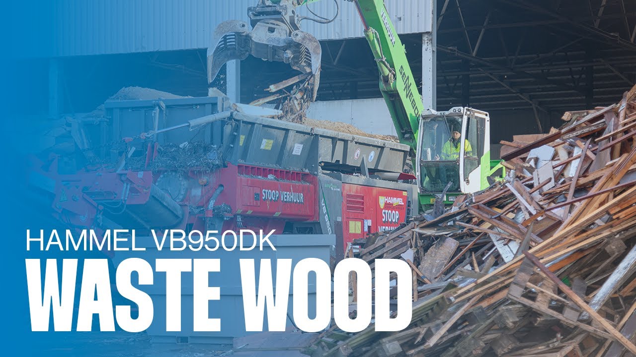 Shredding a mixture of Waste Wood with the Hammel VB950DK