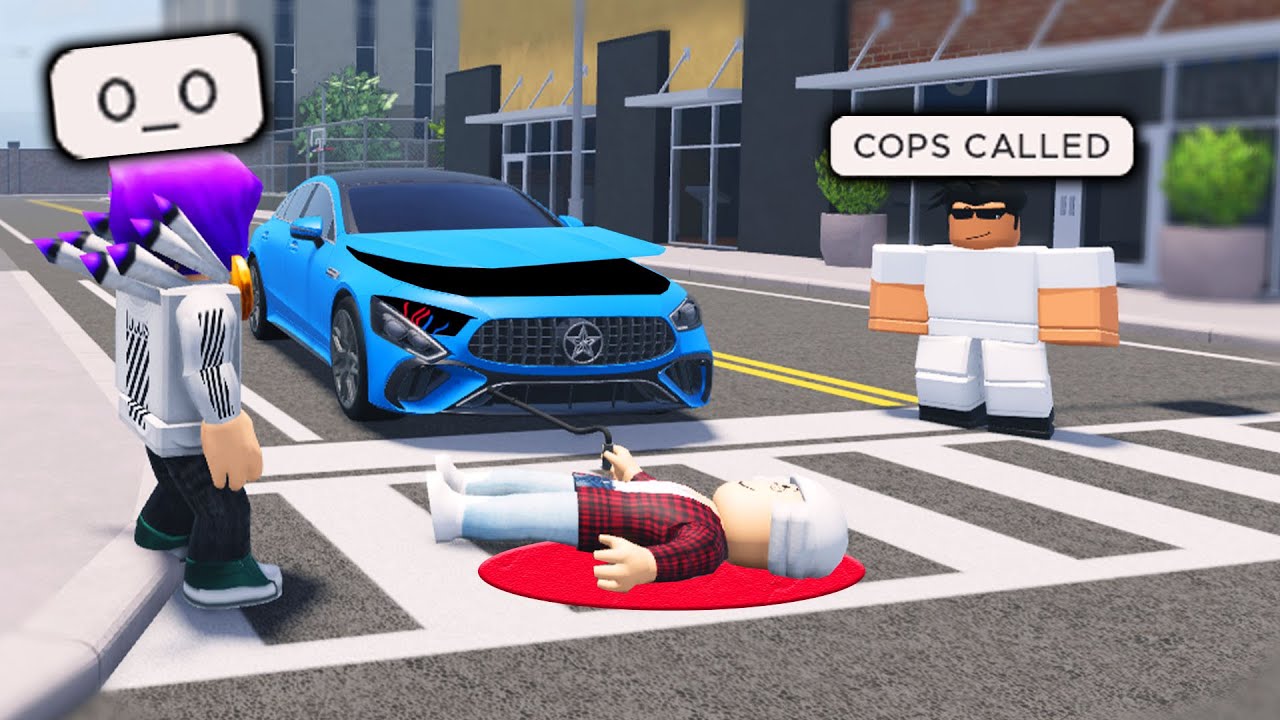 Я сбежал от полиции, сбив старушку... (Roblox)