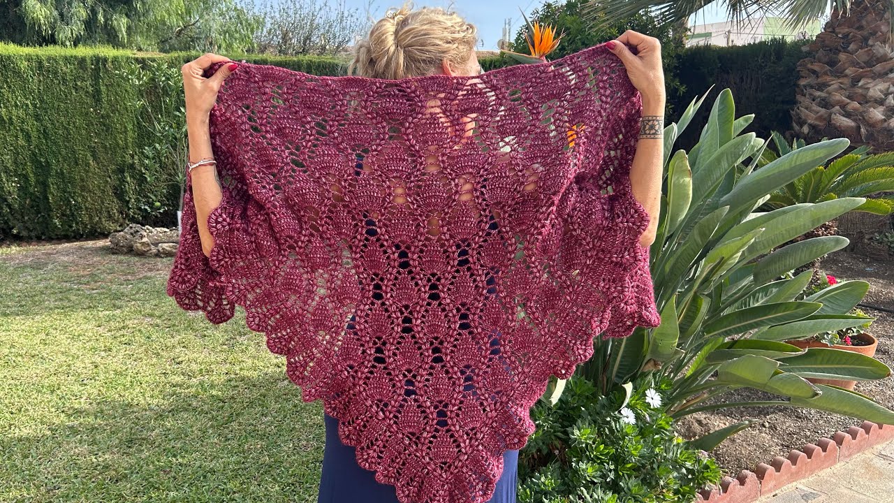 CHAL A CROCHET..CARMESÍ 💝