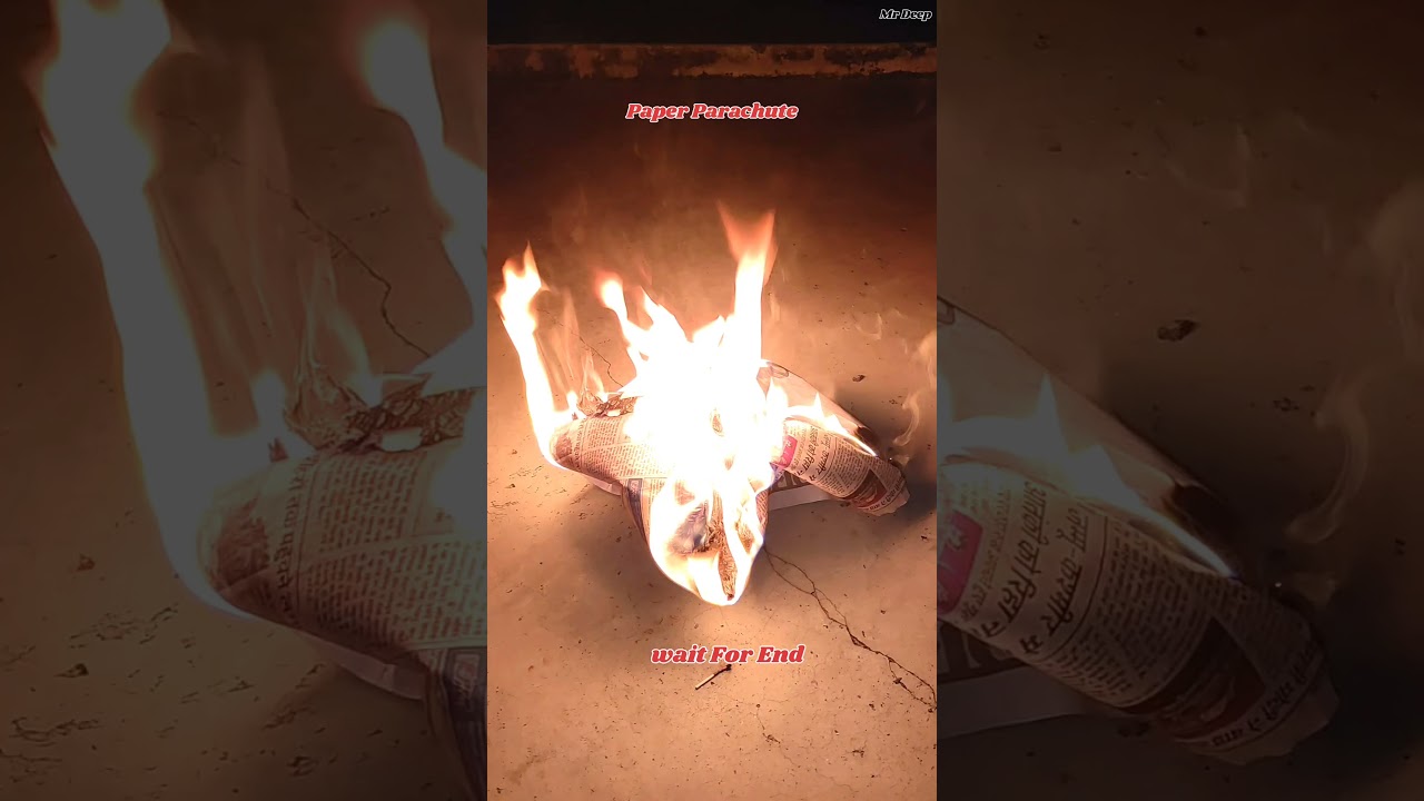 Paper parachute🪂😱🤯❤ #craft  #scienceexpriment