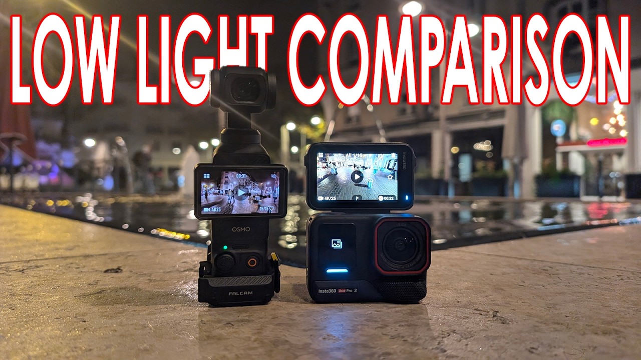 Сравнение DJI Osmo Pocket 3 и INSTA360 Ace Pro 2 при слабом освещении