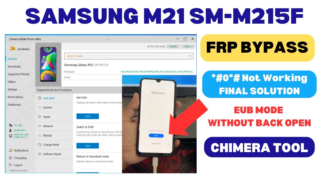 Samsung M21 FRP Bypass 2025 | Samsung M215F FRP *#0*# Not Working Latest Security | A2GSM