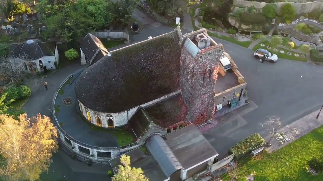 London, Norwood Country Park, Cemetery, Crematorium And Lake By Drone.