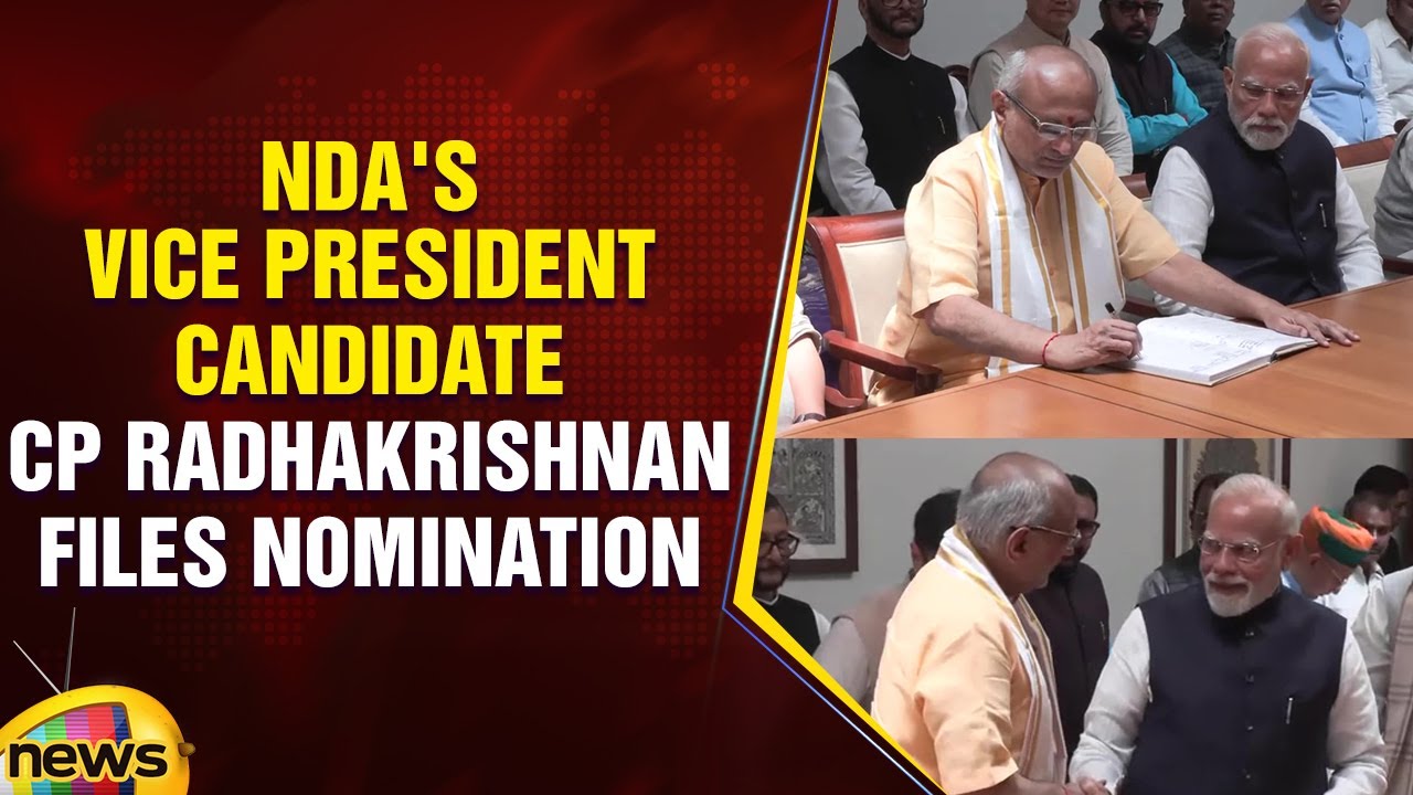 NDA's Vice President Candidate CP Radhakrishnan files nomination | PM Modi | BJP | Mango News
