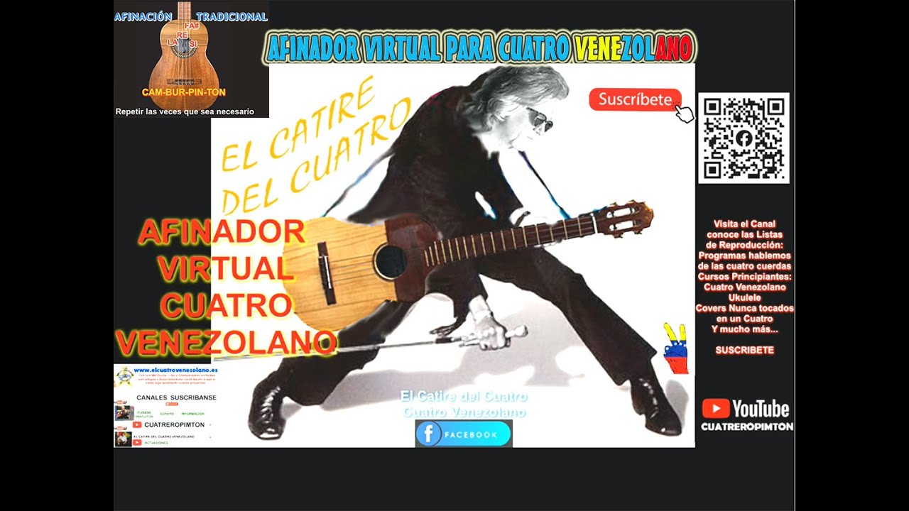 Cuatro Venezolano - Afinador Virtual - Afinación Tradicional Cuatro Venezolano - Camburpinton 👍👀👌