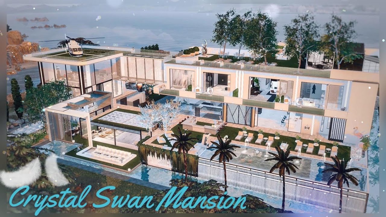 The Sim 4 - Crytal Swan Mansion - Ultra Luxurious - Biệt Thự Thiên Nga | TourHouse & download CC|